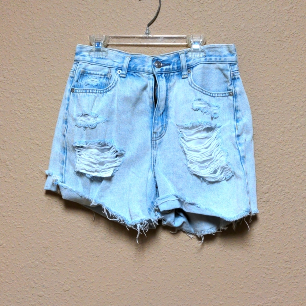 Size 2 American eagle mom distressed acid wash shorts